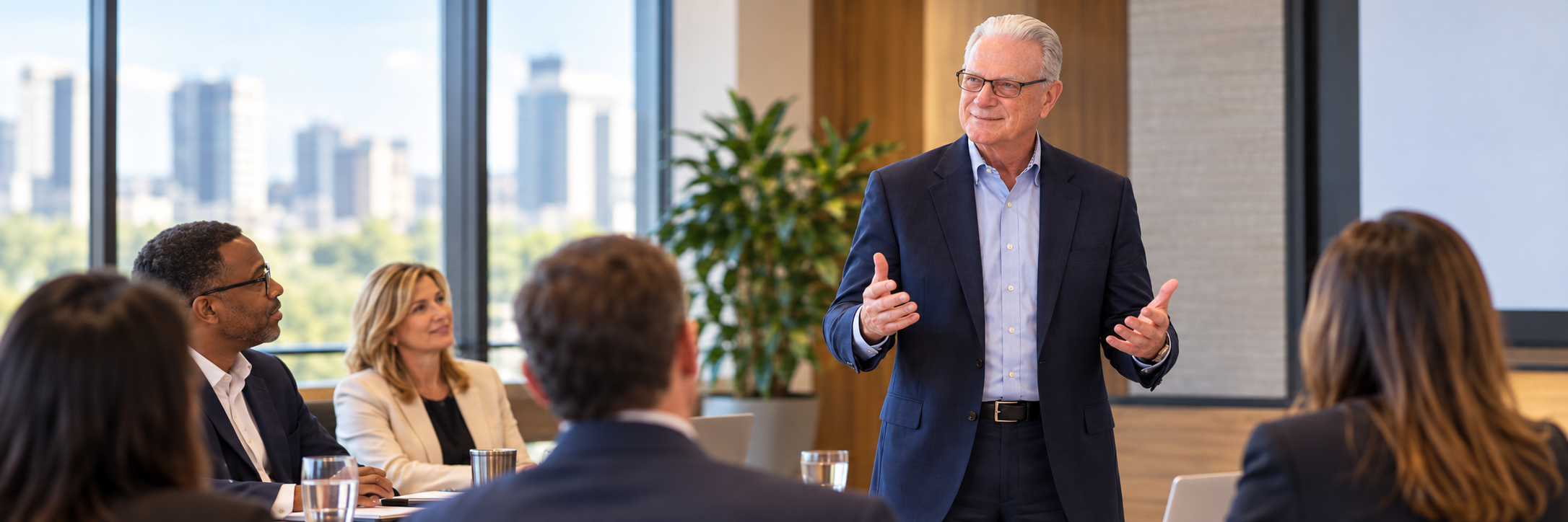 Jim Fite leading an interactive real estate brokerage leadership training session