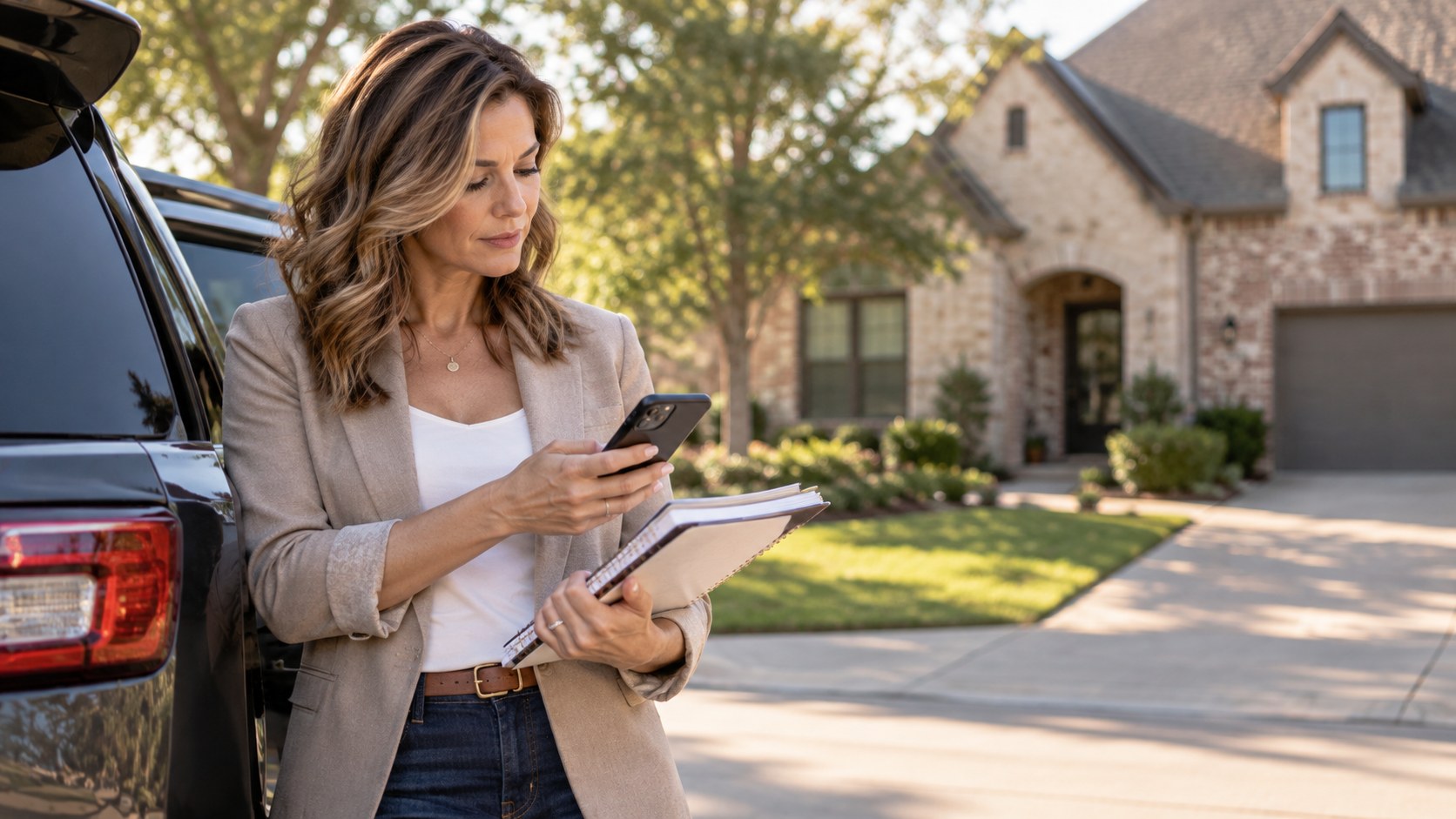Tree-lined suburban neighborhood representing real estate business growth opportunities in Texas and Oklahoma